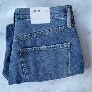 NWT! AGOLDE, Size 29, Riley High Rise Straight Crop in Frequency